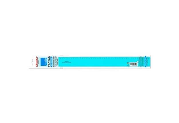 Immagine di Riga ARDA Tecnoschool polistirolo termoresistente azzurro trasparente 50cm 40050SS