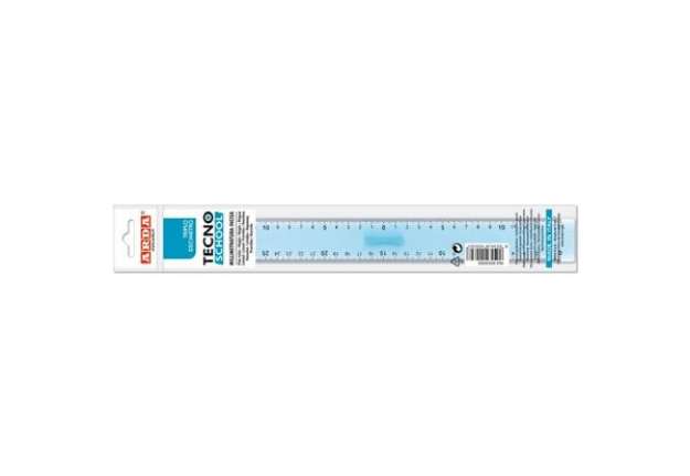 Immagine di Triplo decimetro ARDA Linea Tecnoschool polistirolo termoresistente azzurro trasparente 30 cm - 406S