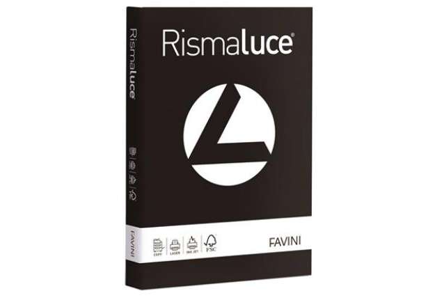 Immagine di Carta colorata Favini Rismaluce colori forti 90 g/m² A4 nero 63 - Risma da 300 fogli - A66A304
