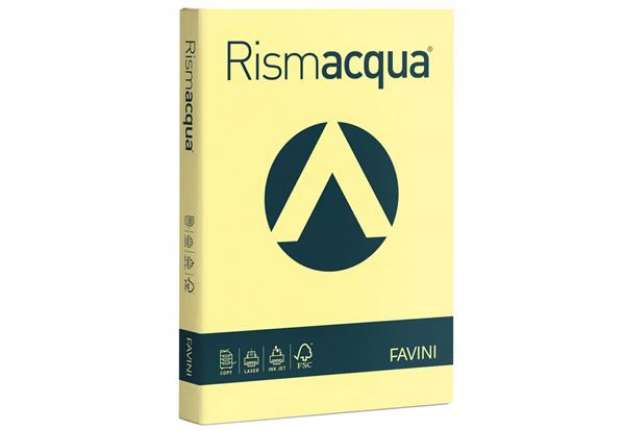 Immagine di Carta colorata Favini Rismacqua colori tenui 90 g/m² A4 giallo chiaro 07 Risma da 300 fogli - A66230