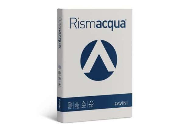 Immagine di Carta colorata Favini Rismacqua colori tenui 90 g/m² A4 ghiaccio 12 - Risma da 300 fogli - A66U304