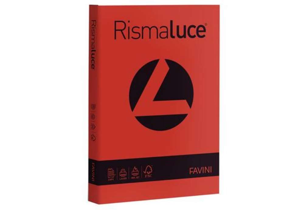 Immagine di Carta colorata Favini Rismaluce colori forti 140 g/m² A4 scarlatto 61 - Risma da 200 fogli - A65C204