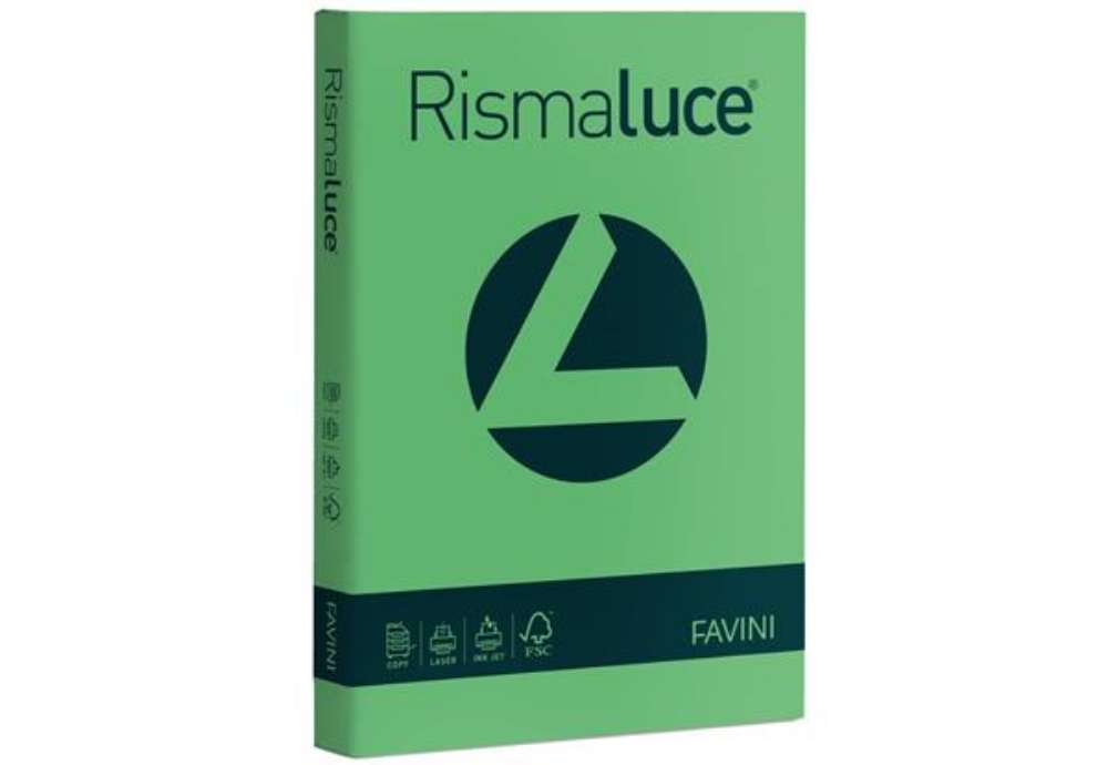 Immagine di Carta colorata Favini Rismaluce colori forti 140 g/m² A4 verde 60 - Risma da 200 fogli - A65D204