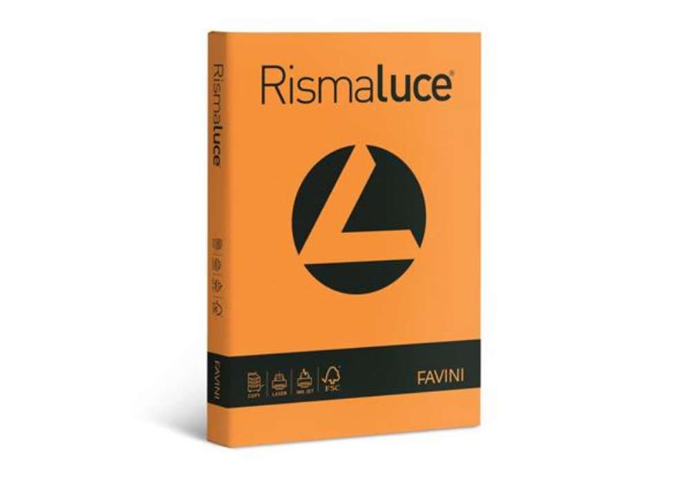 Immagine di Carta colorata Favini Rismaluce colori forti 140 g/m² A3 arancio - Risma da 200 fogli - A65E213