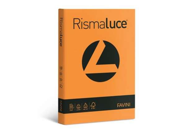 Immagine di Carta colorata Favini Rismaluce colori forti 140 g/m² A3 arancio - Risma da 200 fogli - A65E213