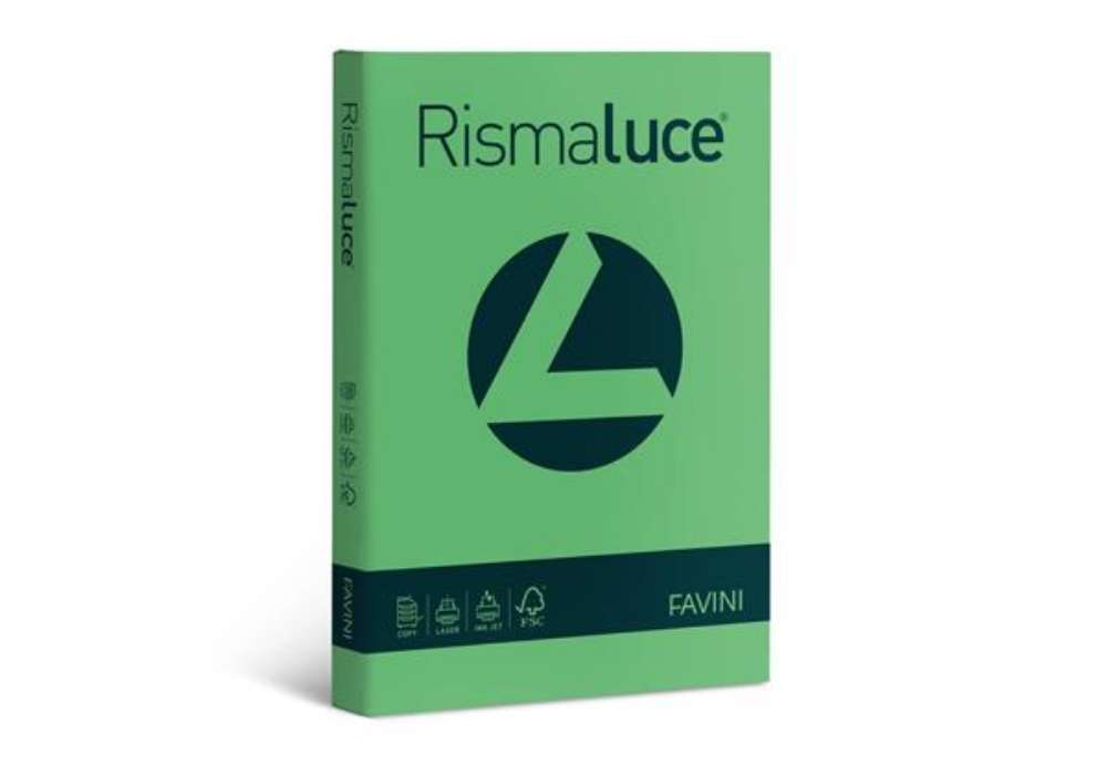 Immagine di Carta colorata Favini Rismaluce colori forti 140 g/m² A3 verde - Risma da 200 fogli - A65D213