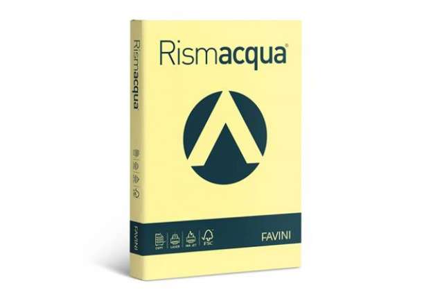 Immagine di Carta colorata Favini Rismacqua colori tenui 140 g/m² A3 giallo chiaro 07 - Risma da 200 fogli - A65