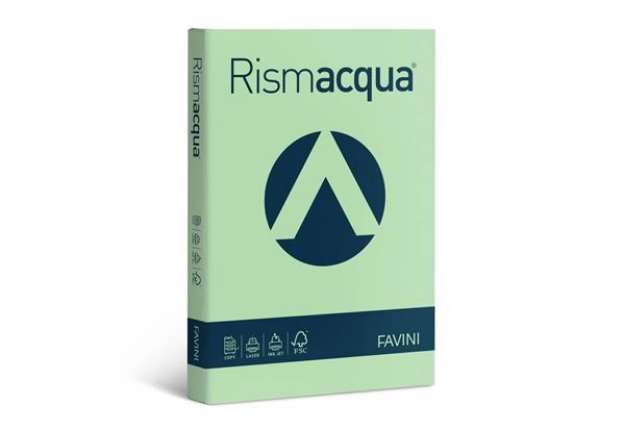 Immagine di Carta colorata Favini Rismacqua colori tenui 140 g/m² A3 verde chiaro 09 Risma da 200 fogli - A65P21