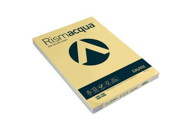 Immagine di Carta colorata Favini Rismacqua colori tenui 200 g/m² A3 mix 5 colori - Risma da 125 fogli - A67X123