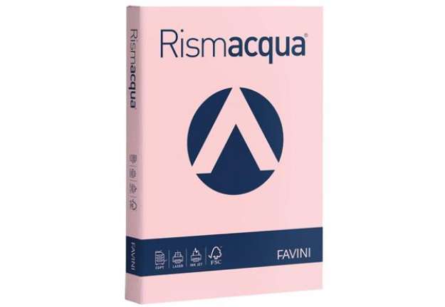 Immagine di Carta colorata Favini Rismacqua colori tenui 200 g/m² A4 rosa 10 - Risma da 125 fogli - A67S104