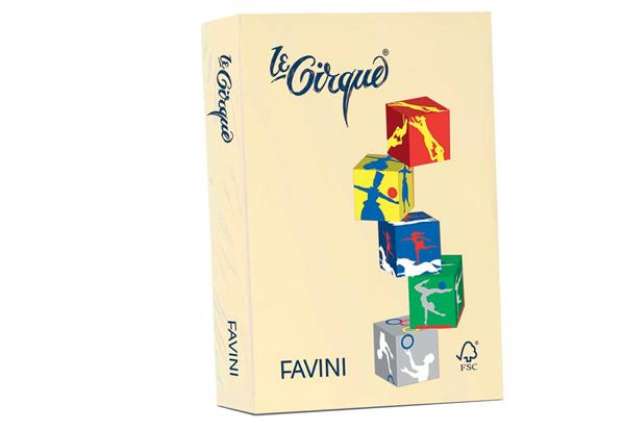 Immagine di Carta colorata FAVINI LE CIRQUE per tutte le tecnologie di stampa 80 g/m² A4 giallo 100  500 fogli -