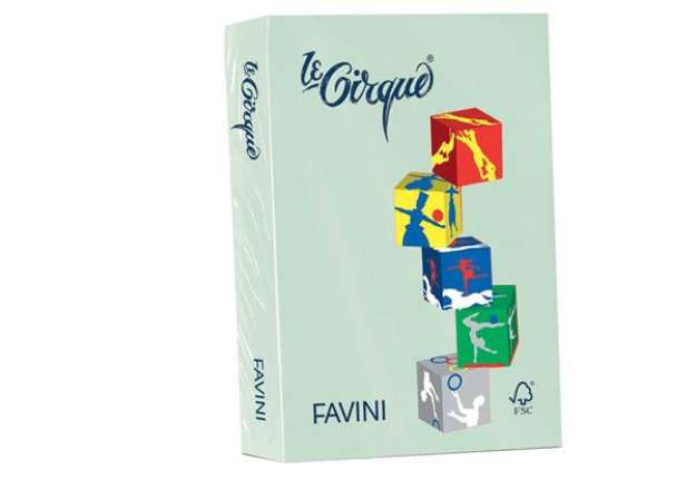 Immagine di Carta colorata FAVINI LE CIRQUE per tutte le tecnologie di stampa 80 g/m² A4 pistacchio102  500 fogl
