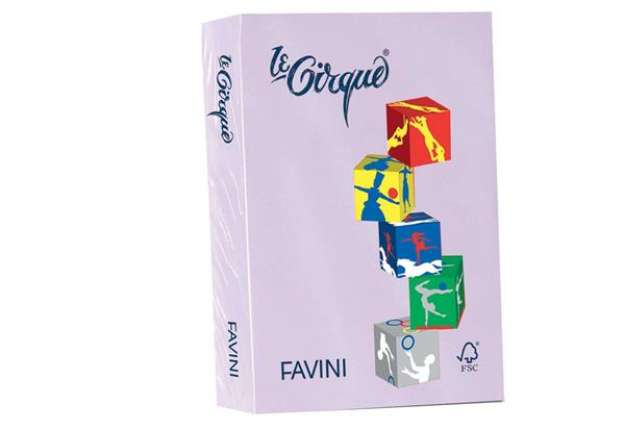 Immagine di Carta colorata FAVINI LE CIRQUE per tutte le tecnologie di stampa 80 g/m² A4 lilla 104  500 fogli -