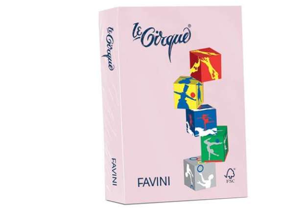 Immagine di Carta colorata FAVINI LE CIRQUE per tutte le tecnologie di stampa 80 g/m² A4 rosa 108  500 fogli - A