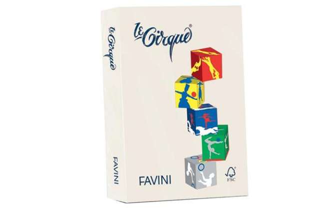 Immagine di Carta colorata FAVINI LE CIRQUE per tutte le tecnologie di stampa 80 g/m² A4 avorio 110  500 fogli -