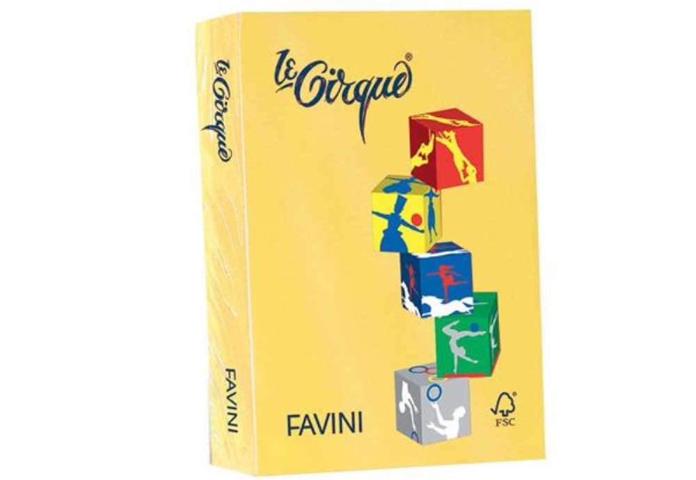 Immagine di Carta colorata FAVINI LE CIRQUE per tutte le tecnologie di stampa 80 g/m² A4 giallo sole 202  500 fo