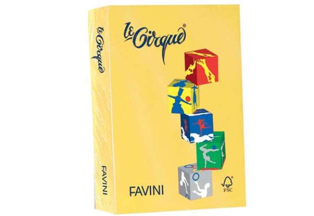 Immagine di Carta colorata FAVINI LE CIRQUE per tutte le tecnologie di stampa 80 g/m² A4 giallo sole 202  500 fo
