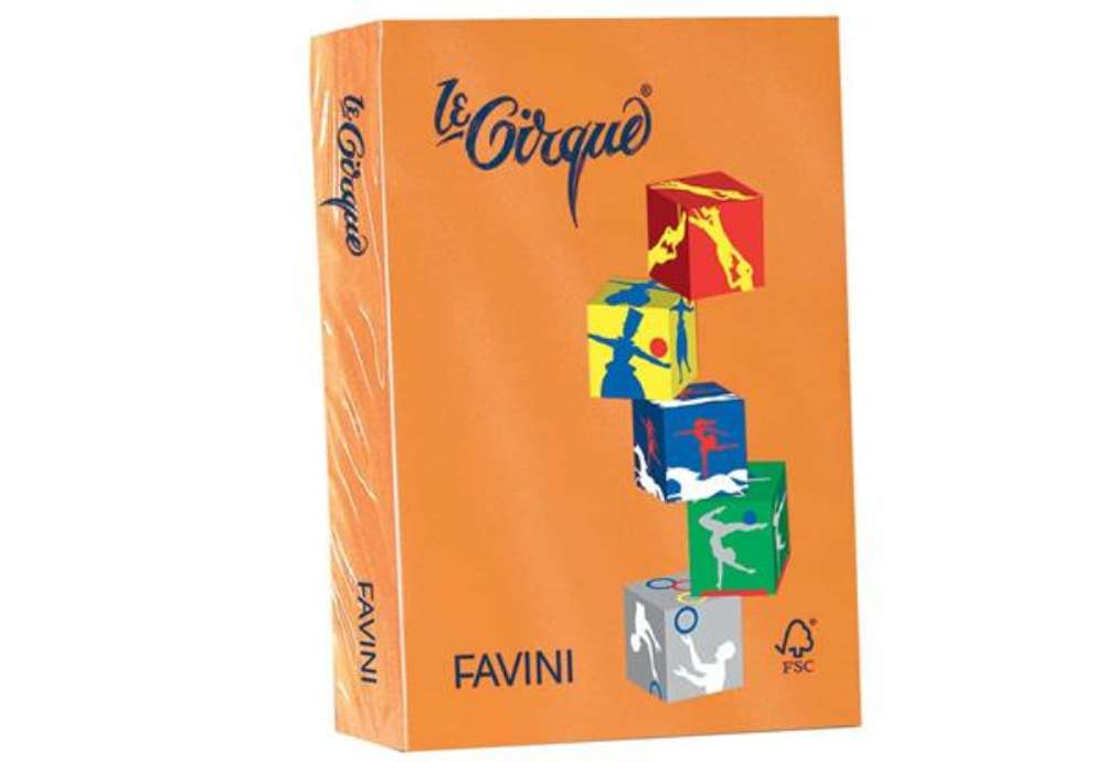 Immagine di Carta colorata FAVINI LE CIRQUE per tutte le tecnologie di stampa 80 g/m² A4 arancio tropico 205  50