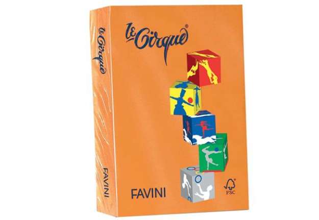 Immagine di Carta colorata FAVINI LE CIRQUE per tutte le tecnologie di stampa 80 g/m² A4 arancio tropico 205  50