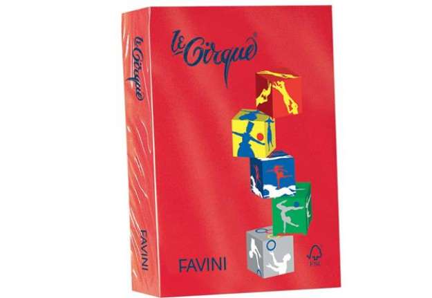 Immagine di Carta colorata FAVINI LE CIRQUE per tutte le tecnologie di stampa 80 g/m² A4 scarlatto 209  500 fogl