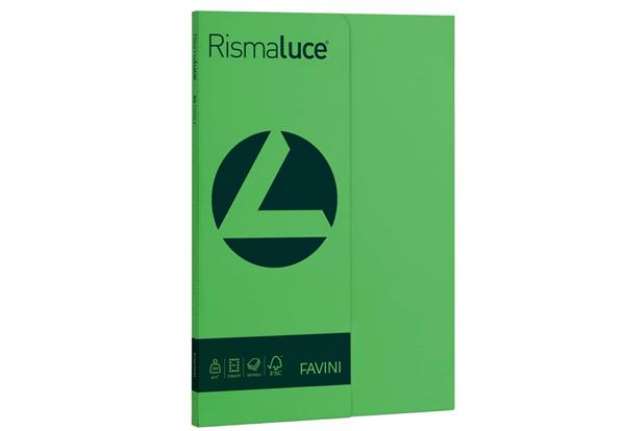 Immagine di Carta colorata Favini Rismaluce colori forti 200 g/m² A4 verde 60 - Risma da 50 fogli - A69D544