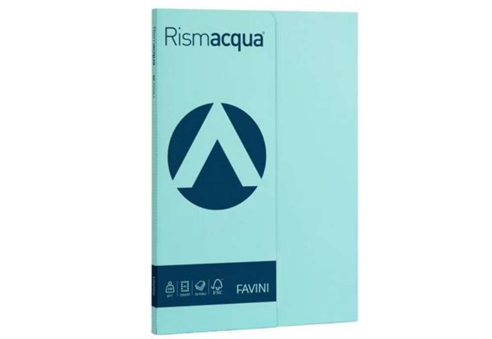 Immagine di Carta colorata Favini Rismacqua colori tenui 200 g/m² A4 celeste 08 - Risma da 50 fogli - A69T544