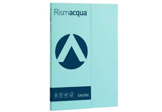 Immagine di Carta colorata Favini Rismacqua colori tenui 200 g/m² A4 celeste 08 - Risma da 50 fogli - A69T544