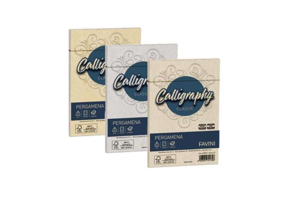 Immagine di Buste per carta da lettere da stampare Favini Calligraphy Liscio 90 g/m² 12x18cm oro 03 25buste - A5