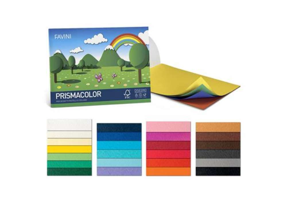 Immagine di Cartoncini Prisma FAVINI 20 PRISMA monoruvidi colorati 220 g/m² 50x70cm scarlatto 04  conf.20 - A33C
