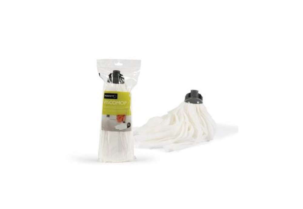 Immagine di Mop in viscosa Perfetto Factory 160 g bianco / coccia grigia 0028C