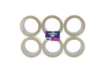 Immagine di Nastro adesivo da imballo SYROM 50 mm x 66 mt in PPL rumoroso trasparente Conf. 6 pezzi - 3852