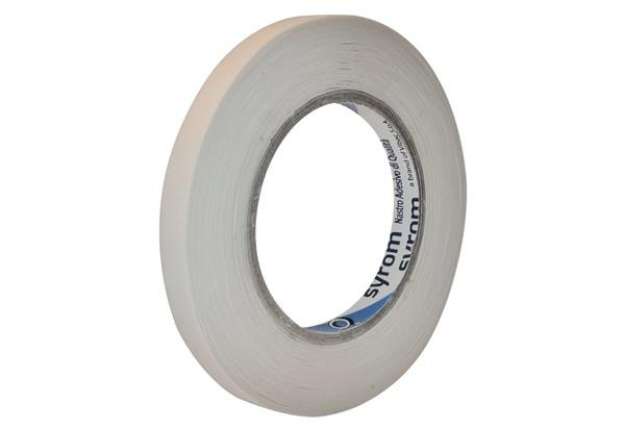 Immagine di Nastro biadesivo D.F.PLP 250 SYROM formato 12 mm x 50 m - materiale ppl trasparente - 3071