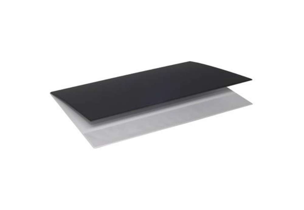 Immagine di Sottomano Doppio Neon Arda f.to 49x34,5 cm in plastica morbida Soft-touch nero 0107NEO1000