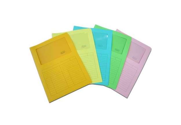 Immagine di Cartellina con finestra Blasetti SINTEX aperta su due lati carta 120 g/m²  22x31 cm giallo  conf. da