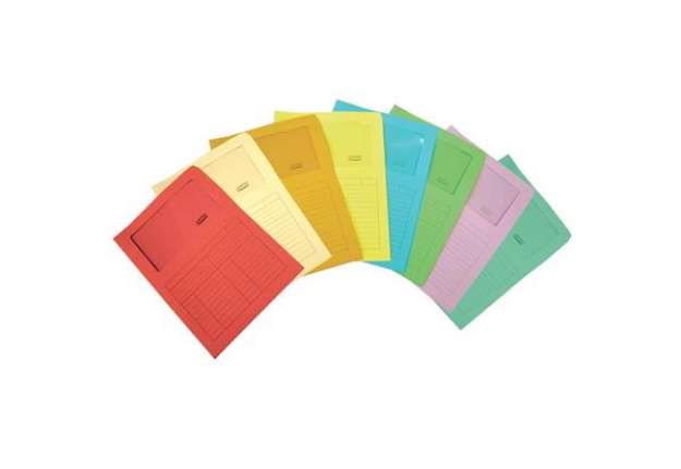 Immagine di Cartellina con finestra Blasetti SINTEX aperta su due lati carta 120 g/m² 22x31 cm rosso  conf. da 5