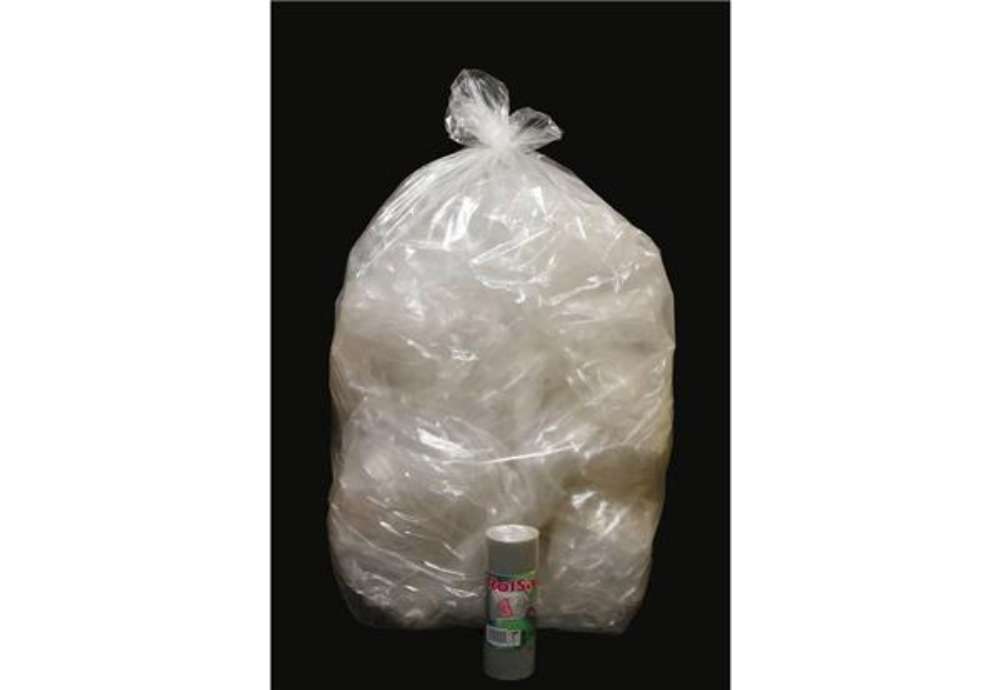 Immagine di Sacchi immondizia per rifiuti inorganici Rolsac 97 L 70x110 cm - 22 µm trasparente - rotolo da 10 pe