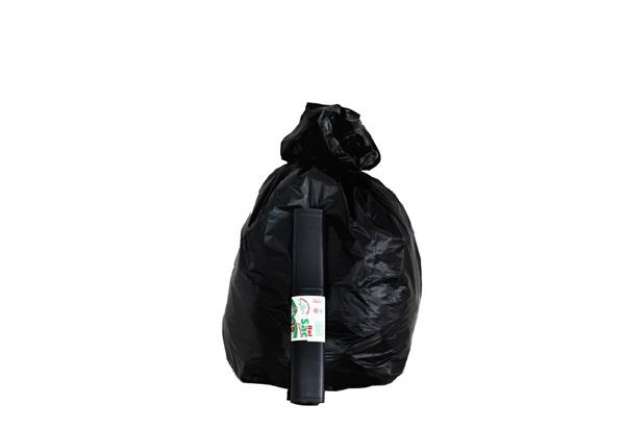 Immagine di Sacchi immondizia Rolsac Quality in polietilene rigenerato capacità 127 l NERO rotolo da 10 pz. - 10
