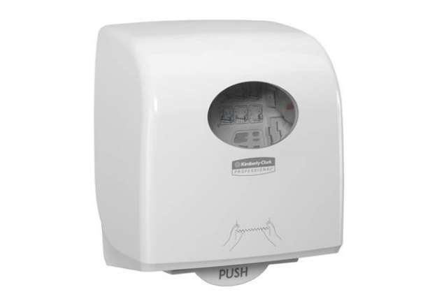 Immagine di Dispenser di asciugamani a rotolo AQUARIUS* in plastica bianco 7955