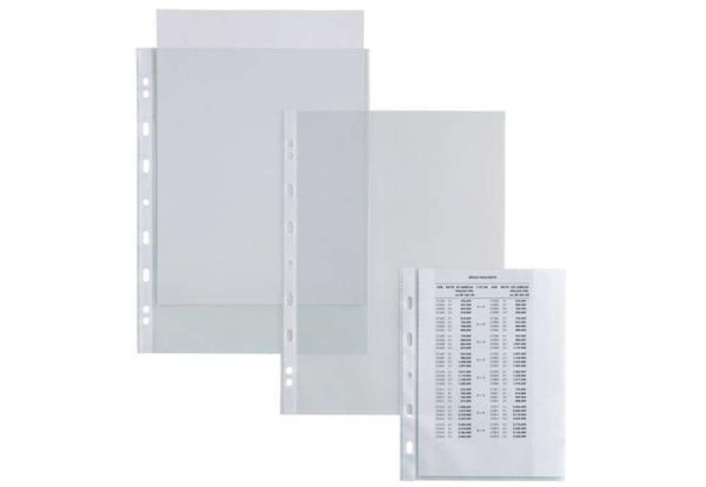 Immagine di Buste in PP buccia Sei Rota Atla 100 - medio spessore trasparente  22x30 cm - conf. 50 pezzi - 66221