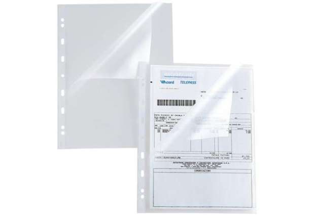 Immagine di Buste a L in PP buccia Sei Rota Atla A 150 - alto spessore trasparente 22x30 cm conf. 25 pezzi - 662
