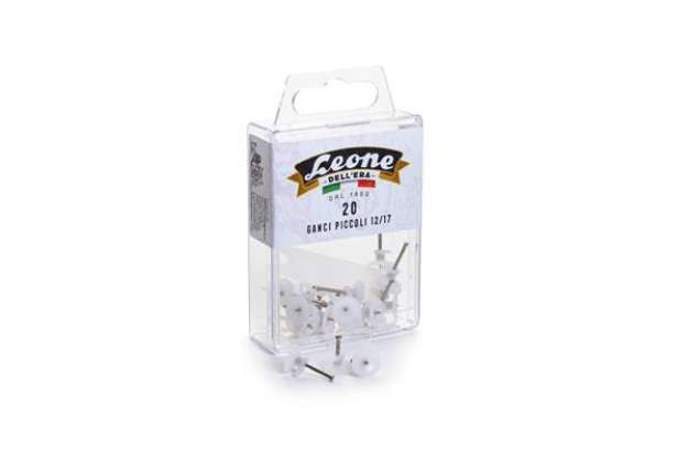 Immagine di Ganci Blitz Leone con spilli a punta molata 12/16 mm bianco scatola da 20 pz. - APGB
