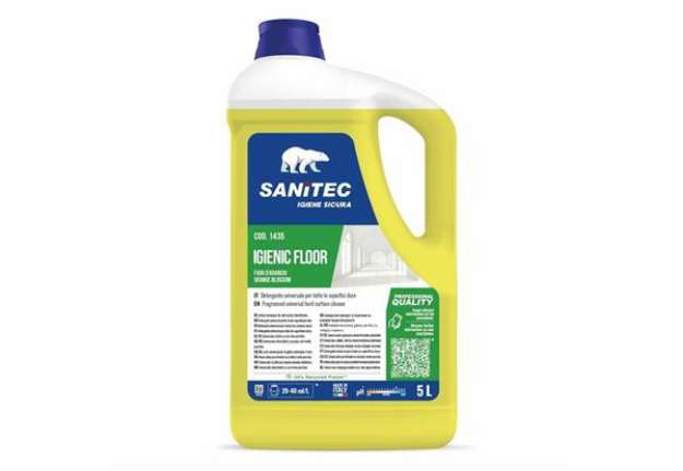 Immagine di Detergente concentrato per pavimenti Sanitec Igenic Floor Fiori d'arancio & Bergamotto - 5 L - 1435