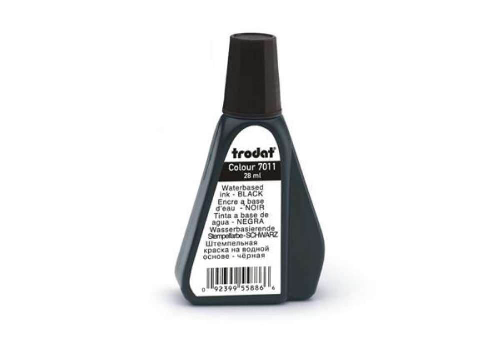 Immagine di Inchiostro per timbri 7011 TRODAT 28 ml nero 55886