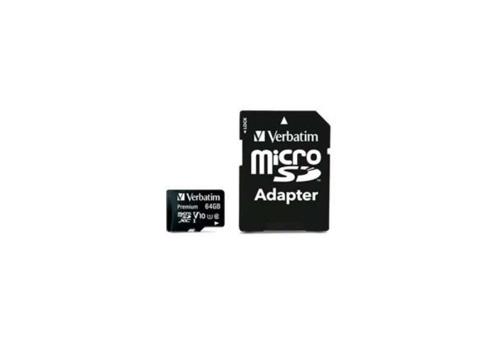 Immagine di Flash memory card Verbatim micro sdhc - classe 10 con adattatore 64 GB 44084