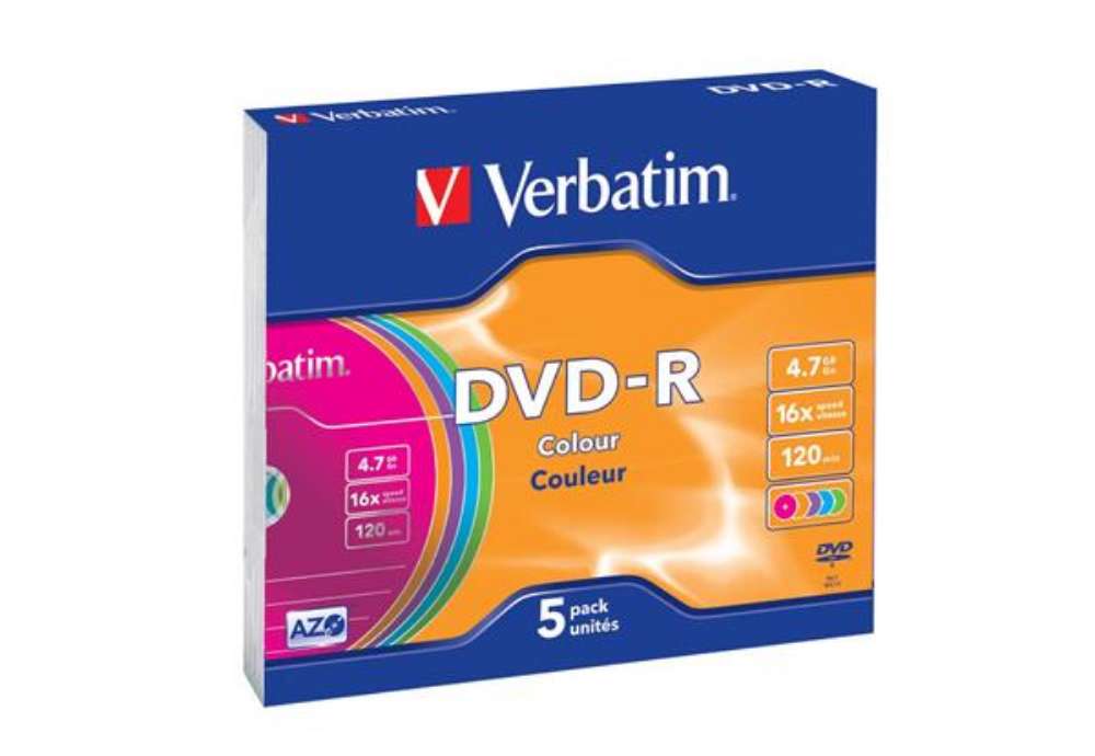 Immagine di DVD-R Verbatim 16x 4.7 GB Slim Case conf. da 5 - 43557