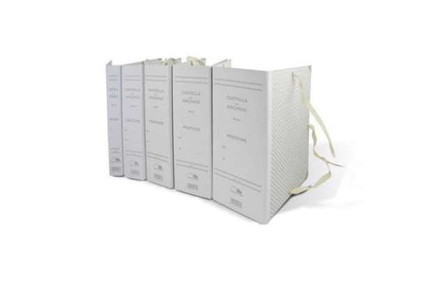 Immagine di Faldone con lacci occhiellati EURO-CART cartone da 1,8 mm dorso 8 cm - 25x35 cm CA08