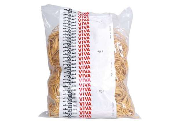 Immagine di Elastici Viva in busta in gomma giallo 150 mm conf.1000 gr - E150