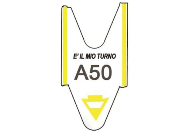 Immagine di Rotolo tagliandi per eliminacode Printex 2000 tagliandi f.to lettera + 2 cifre giallo - Conf. 5 pezz