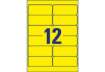 Immagine di Etichette permanenti poliestere giallo Avery 99,1x42,3 mm - 12 et/foglio - per stampanti laser - cf.