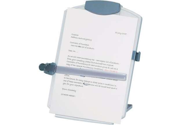 Immagine di Leggio Desktop Easel Copyholder Q-Connect A4 grigio chiaro KF04521